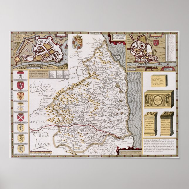Northumberland, engraved by Jodocus Hondius Poster (Front)