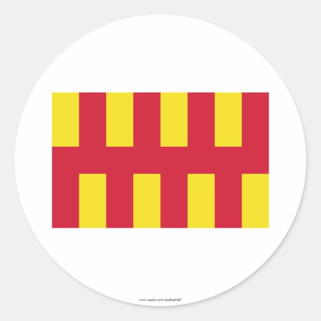 Northumberland Flag Classic Round Sticker (Front)