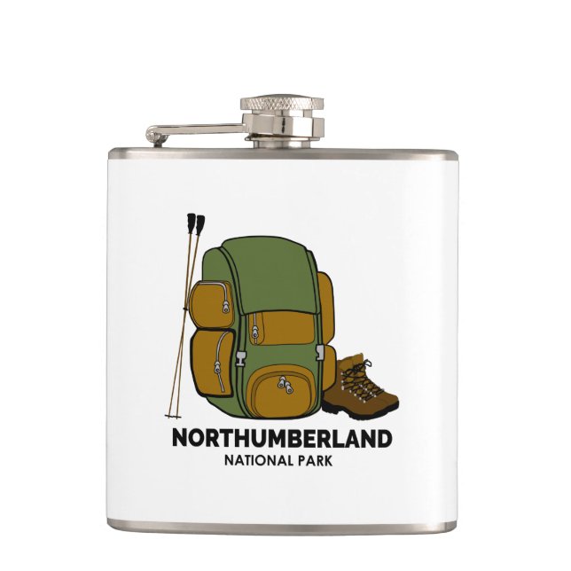 Northumberland National Park Backpack Hip Flask (Front)