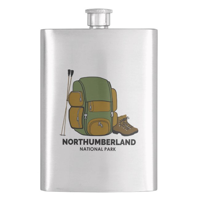 Northumberland National Park Backpack Hip Flask (Front)