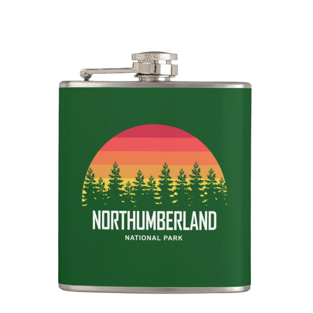 Northumberland National Park Hip Flask (Front)
