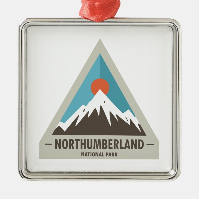 Northumberland National Park Metal Tree Decoration (Front)