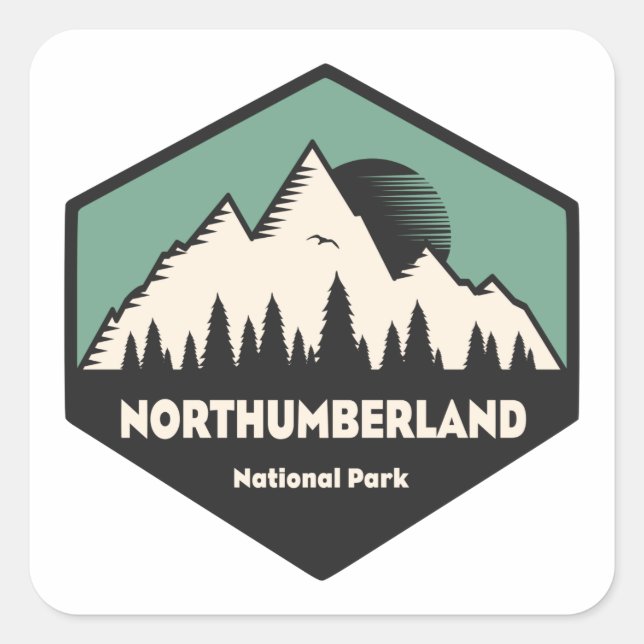 Northumberland National Park Square Sticker (Front)