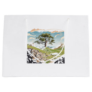 Northumberland National Park Sycamore Gap Tree Large Gift Bag