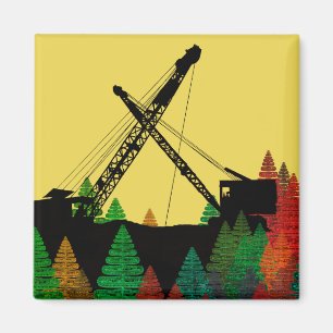Northwest Crane and Shovel OPERATING ENGINEER art Magnet