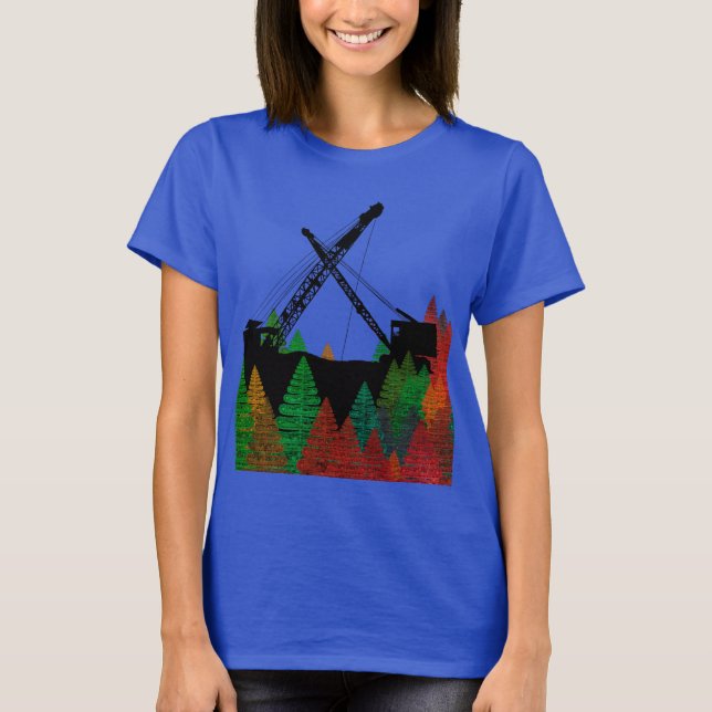 Northwest Crane and Shovel OPERATING ENGINEER art T-Shirt (Front)