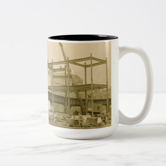 Northwest Crane and Shovel OPERATING ENGINEER Two-Tone Coffee Mug (Right)