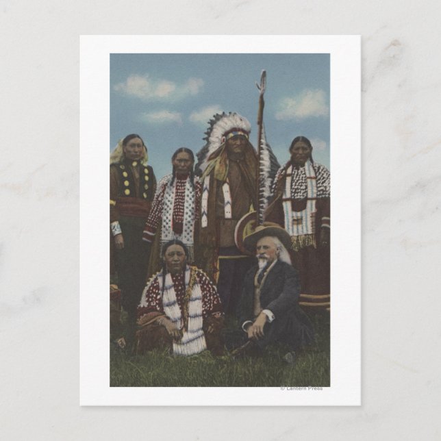 Northwest Indians - Buffalo Bill, Sitting Bull Postcard (Front)
