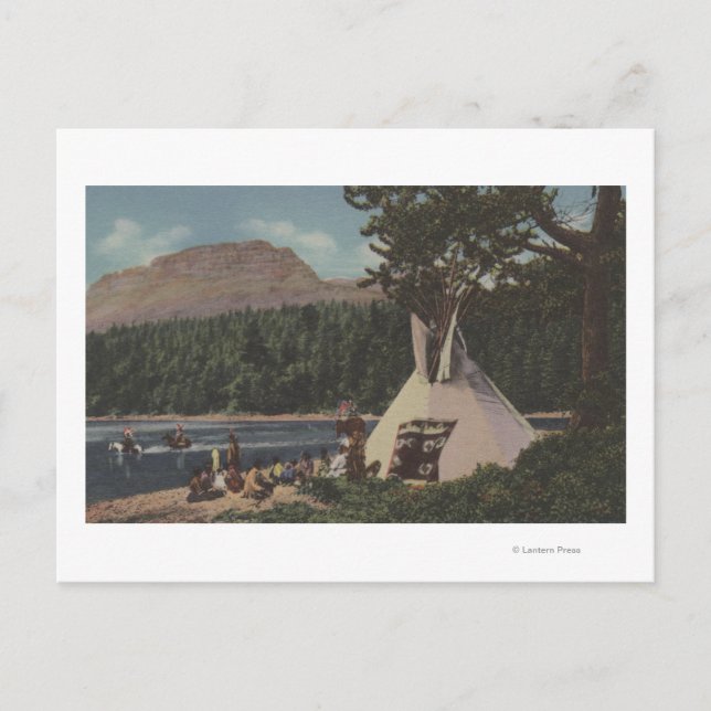 Northwest Indians - The Land of Sky Blue Postcard (Front)