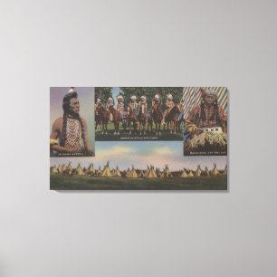 Northwest Indians - View of a Northwest Indian Canvas Print