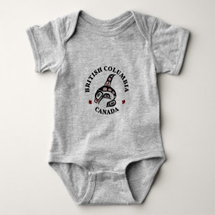 Northwest Pacific coast Haida art Killer whale Baby Bodysuit
