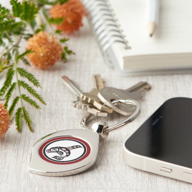 Northwest Pacific coast Haida art Killer whale Key Ring (Side)