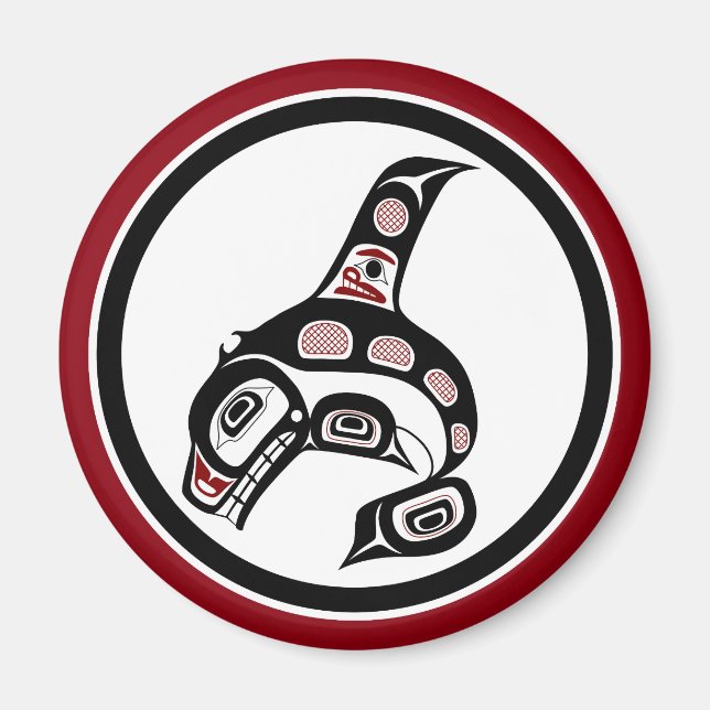 Northwest Pacific coast Haida art Killer whale Magnet (Front)