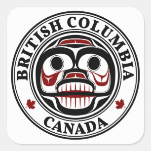 Northwest Pacific coast Haida Weeping skull Square Sticker