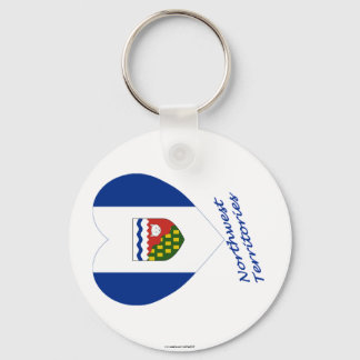 Northwest Territories Flag Heart with Name Key Ring