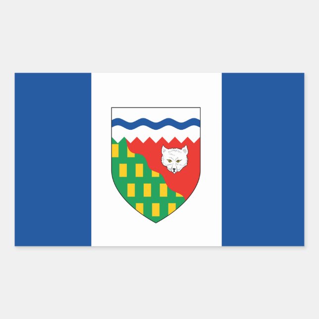 NORTHWEST TERRITORIES Flag Rectangular Sticker (Front)