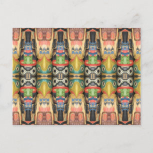 Northwest Totem Art Postcard