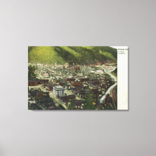 Northwestern Aerial View of TownWallace, ID Canvas Print