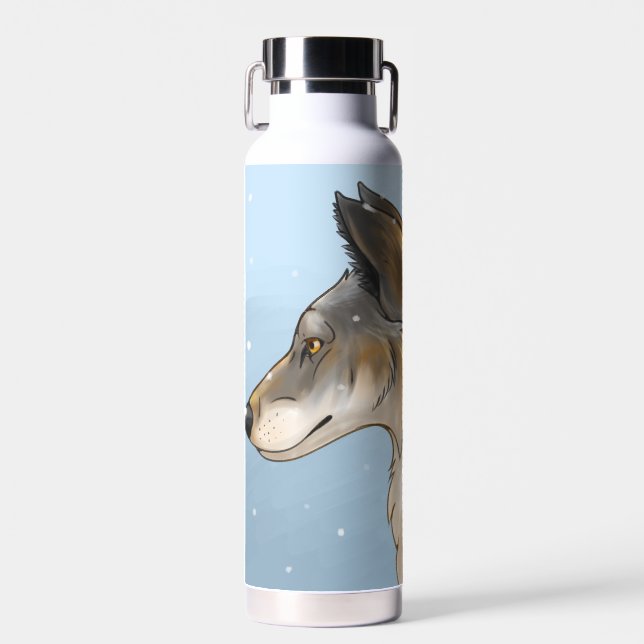 Northwestern Wolf Water Bottle (Front)