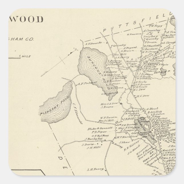 Northwood, Rockingham Co Square Sticker (Front)