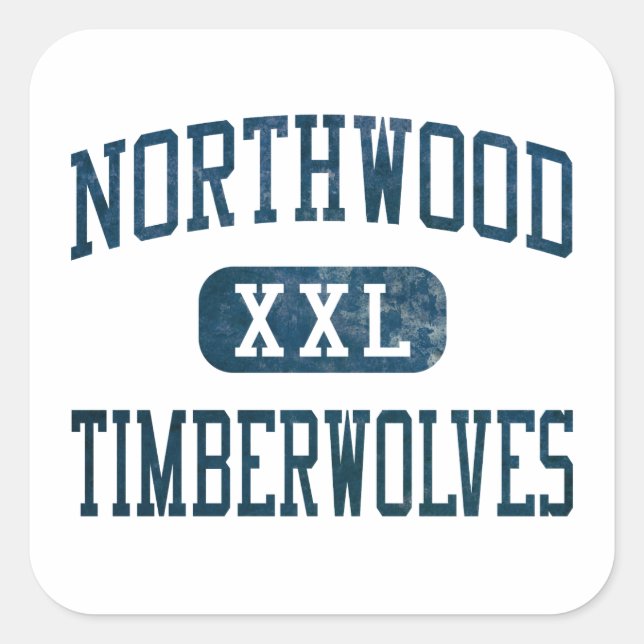 Northwood Timberwolves Athletics Square Sticker (Front)