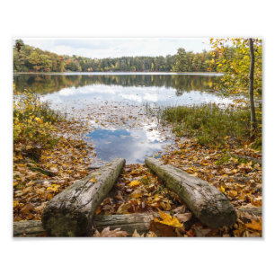 Northwoods Canoe Launch on Lake in Wisconsin Photo Print