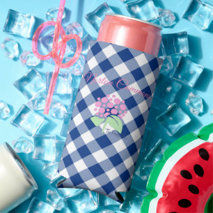 Norton commons blue gingham coozie