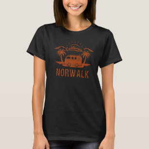 Norwalk CA California retro vintage surfing beach T-Shirt