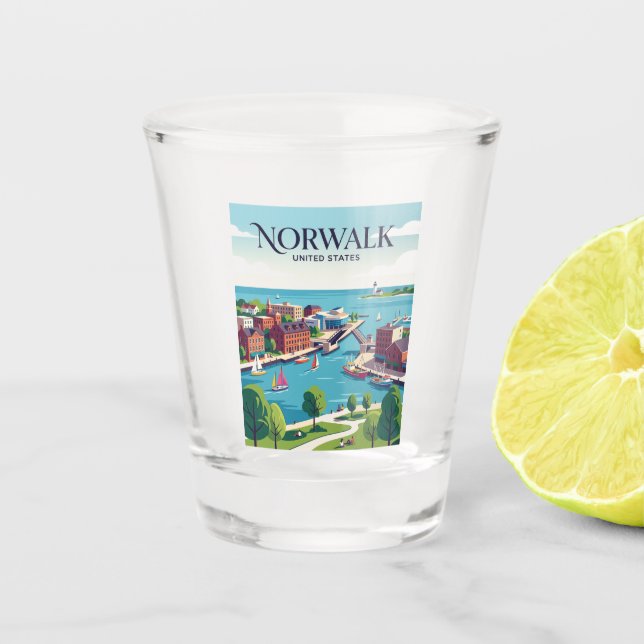 Norwalk Connecticut Shot Glass (Front)
