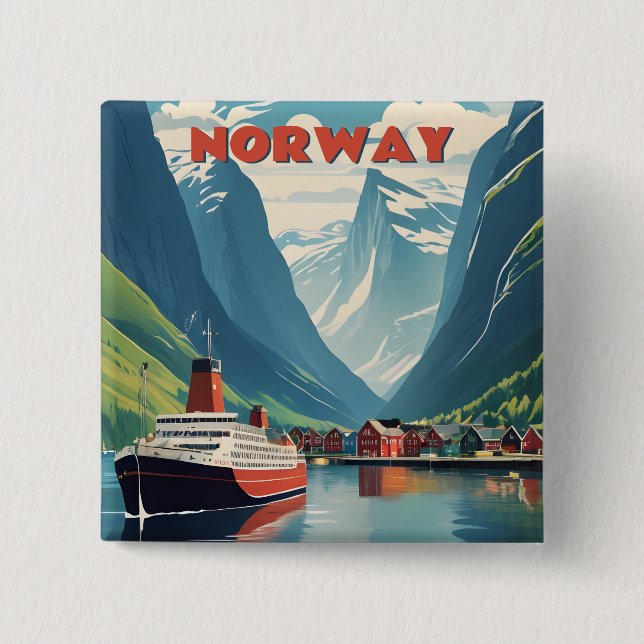 Norway 15 Cm Square Badge (Front)