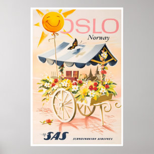 Norway Art Oslo Travel Poster Nordic Print