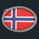 Norway Belt Buckle<br><div class="desc">Flag of Norway</div>
