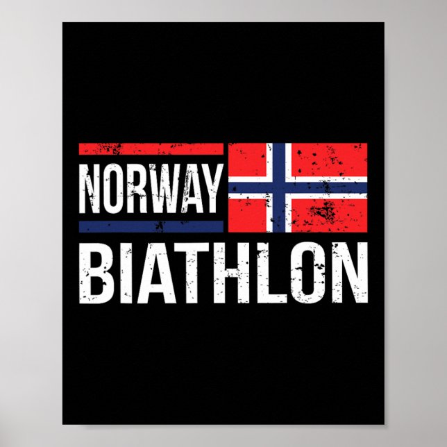 Norway Biathlon Target Skiing Shooting Competition Poster (Front)
