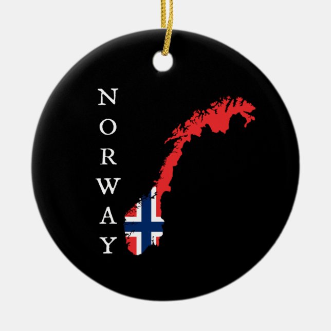 Norway Ceramic Tree Decoration (Front)