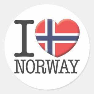 Norway Classic Round Sticker