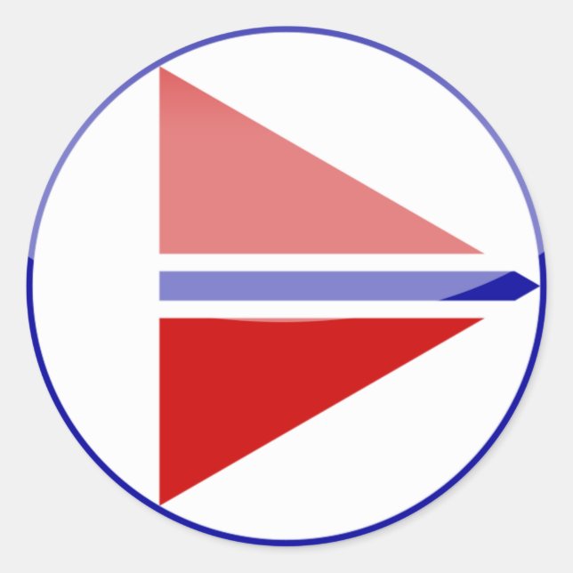 norway classic round sticker (Front)