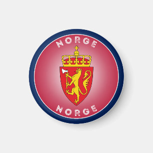 Norway Coat of Arms Circle Shape Magnet