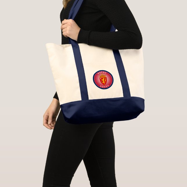 Norway Coat of Arms Circle Shape Tote Bag (Front (Product))