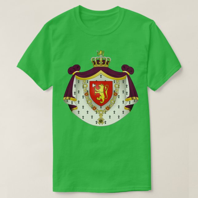 Norway Coat Of Arms Norge Vpenskjold T-Shirt (Design Front)