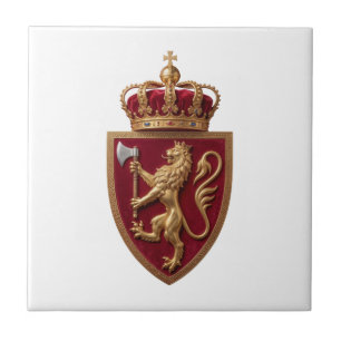 Norway country coat arms symbol emblem flag shield tile