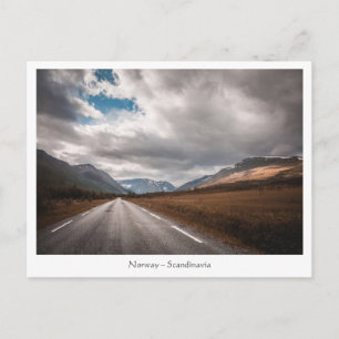 Norway Country Road Travel Photo Postcard
