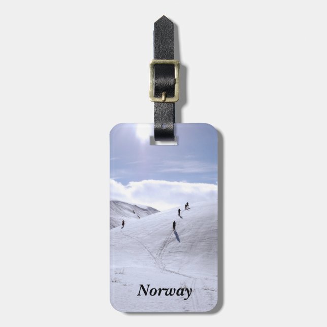 Norway Countryside Luggage Tag (Front Vertical)