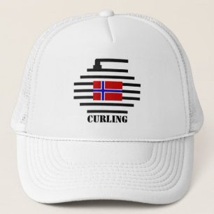 Norway Curling Trucker Hat