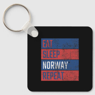 Norway - Eat Sleep Norway Repeat Key Ring