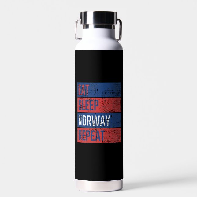 Norway - Eat Sleep Norway Repeat   Water Bottle (Front)