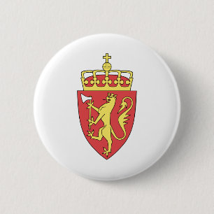 norway emblem 6 cm round badge