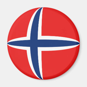 Norway Fisheye Flag Magnet