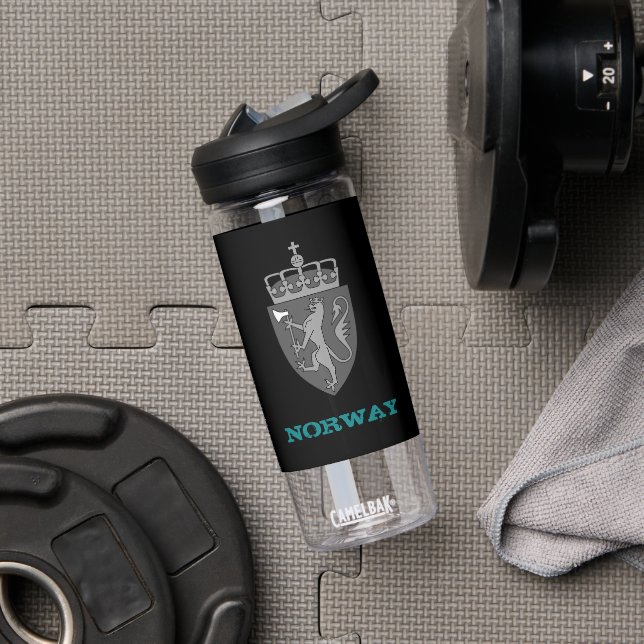 Norway Fitness & Norwegian coat of arms / flag Water Bottle (Gym)