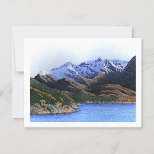 Norway fjords and mountains postcard