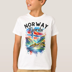 Norway Fjords Cruise Norwegian Flag Scandinavia Me T-Shirt